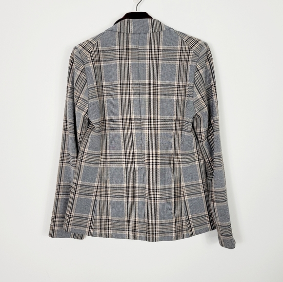 Veronica Beard Dickey gray plaid one button blazer jacket with dickey - Picture 10 of 11